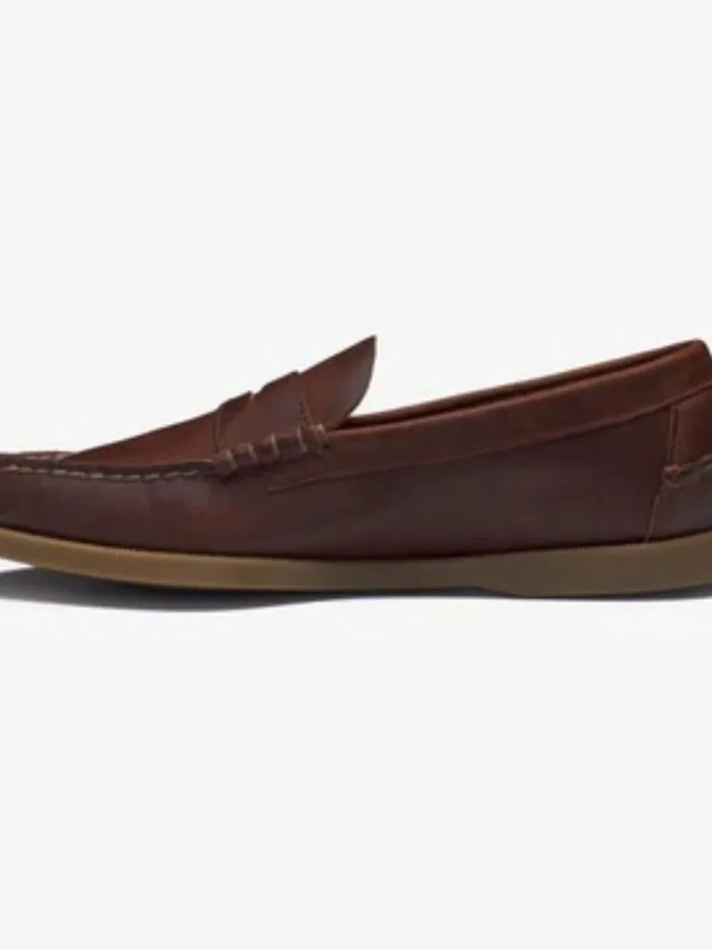 Sebago Dolphin penny mocassins in Waxed Brown Gum leather